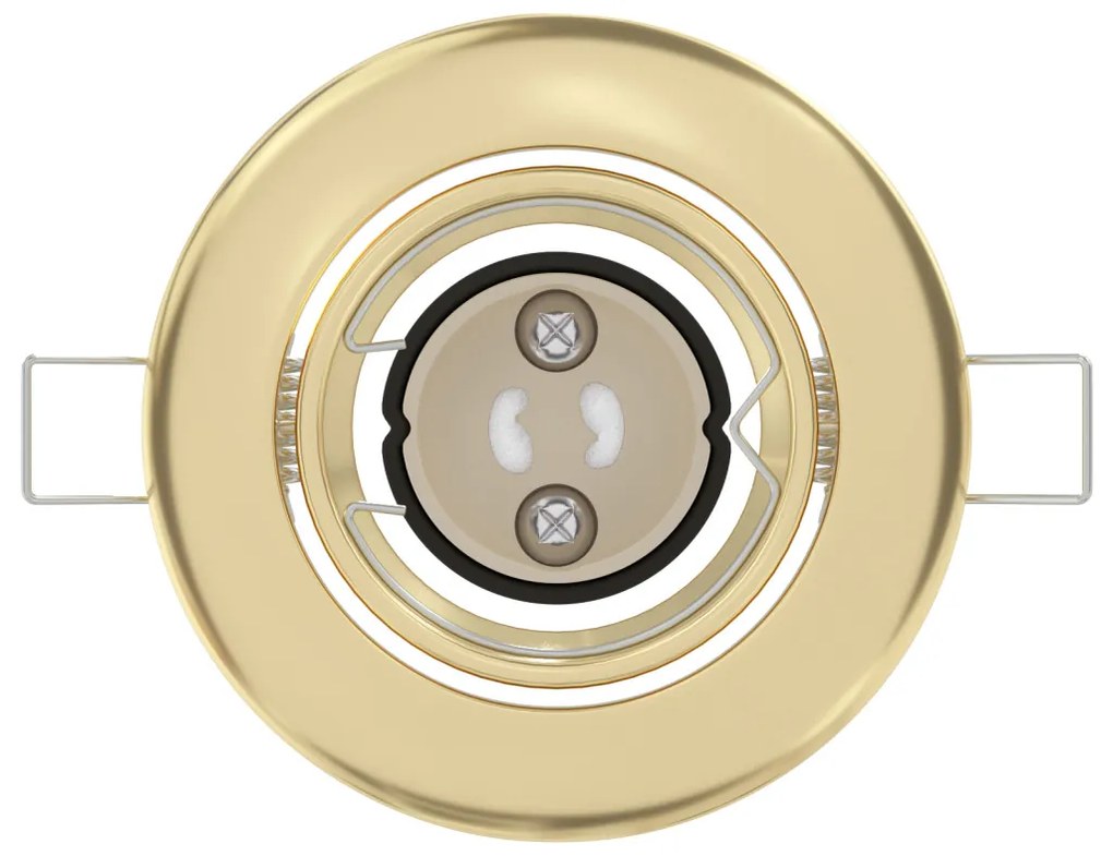 Beépített Spotlámpák 24 db Kerek GU10 Arany Ø90 mm Acél