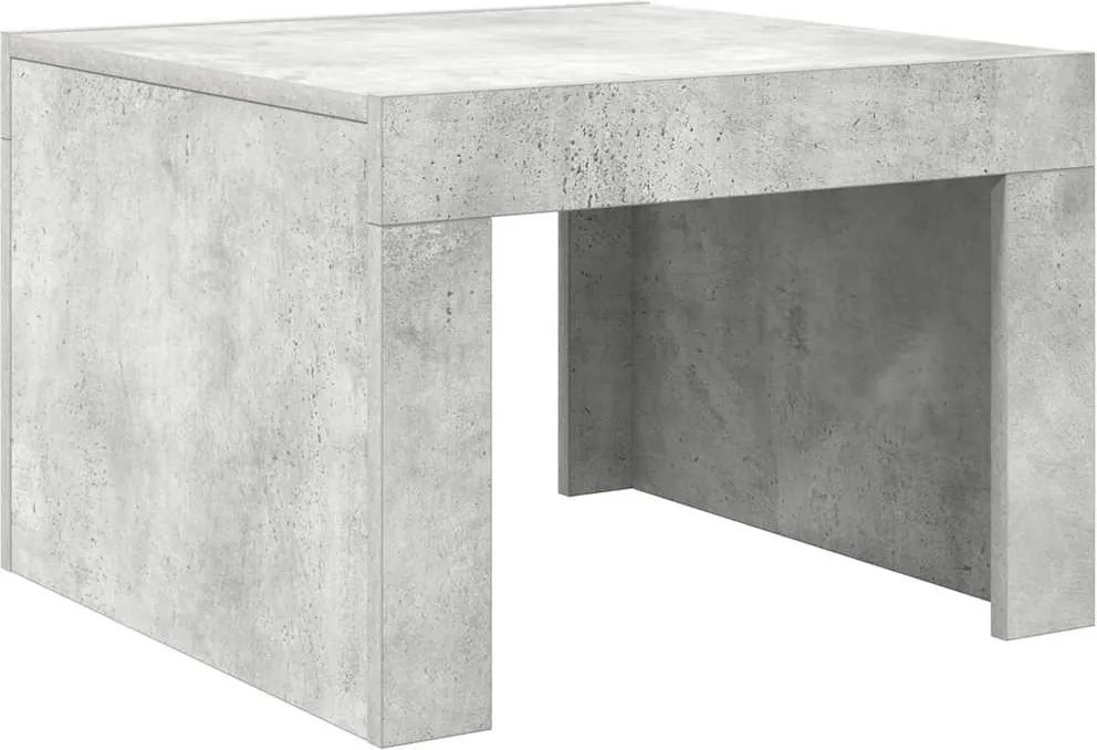 vidaXL betonszürke szerelt fa dohányzóasztal 50 x 50 x 35 cm