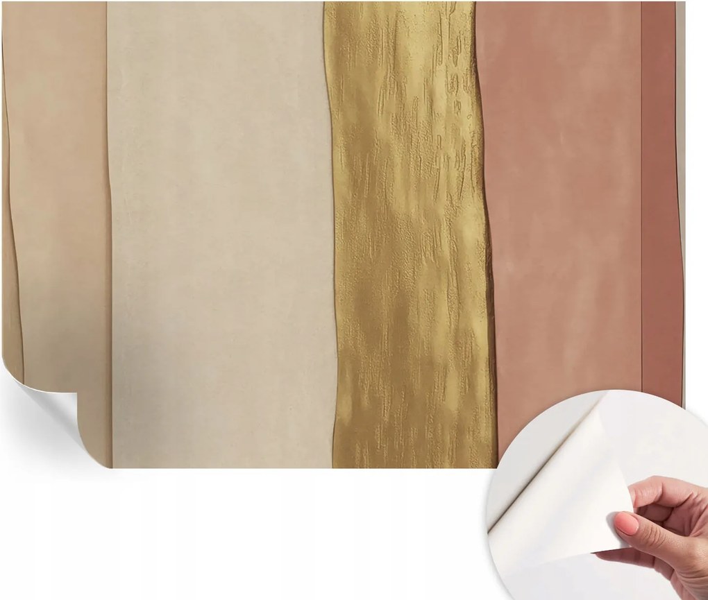 Dekoratív öntapadós fotótapéta Hálószobába Hullámos csíkok 152x104 cm