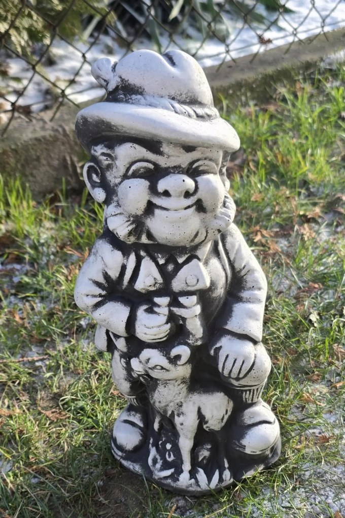 Törpe,lámpa,kertbe,beton figurák,figurák. 33cm