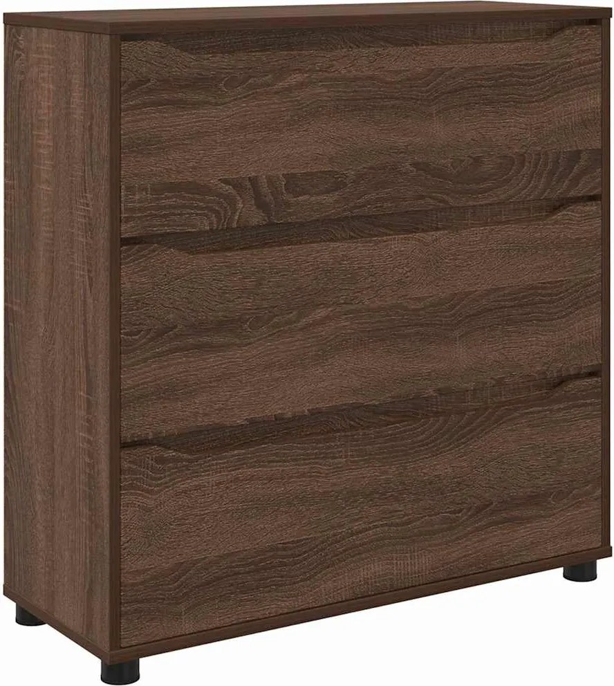 vidaXL Tárolószekrény Barna Tölgy 80 x 31 x 81 cm Faanyag