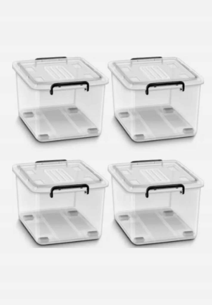 4 Db-os Műanyag Tárolódoboz Készlet 62L tillvex