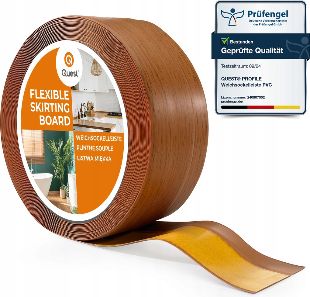 Pvc öntapadós szegélyléc 50x20 rusztikus tölgy 25m| rugalmas