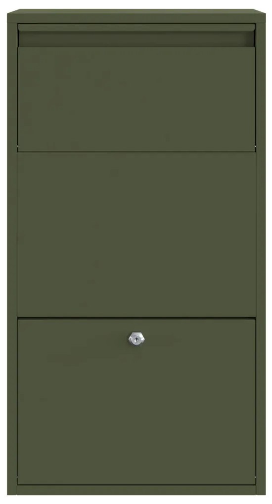 Csomagleadó doboz Olívazöld 44x22x82 cm Acél