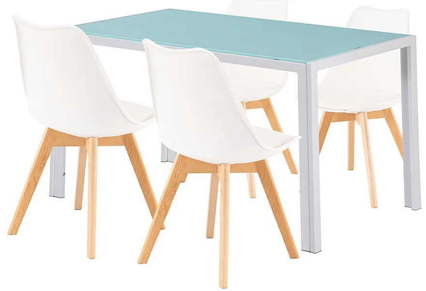 Nuvia 4+1 étkező garnitúra fehér-fehér