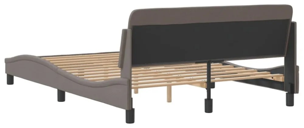 tópszínű szövet ágykeret Dover 140 x 190 cm