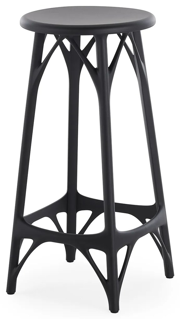 Barová židle A.I. STOOL LIGHT, v. 65 cm, černá - Kartell