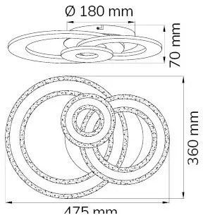 Wofi 11791 - LED Dimmelhető mennyezeti lámpa RIO LED/24,5W/230V 3000K