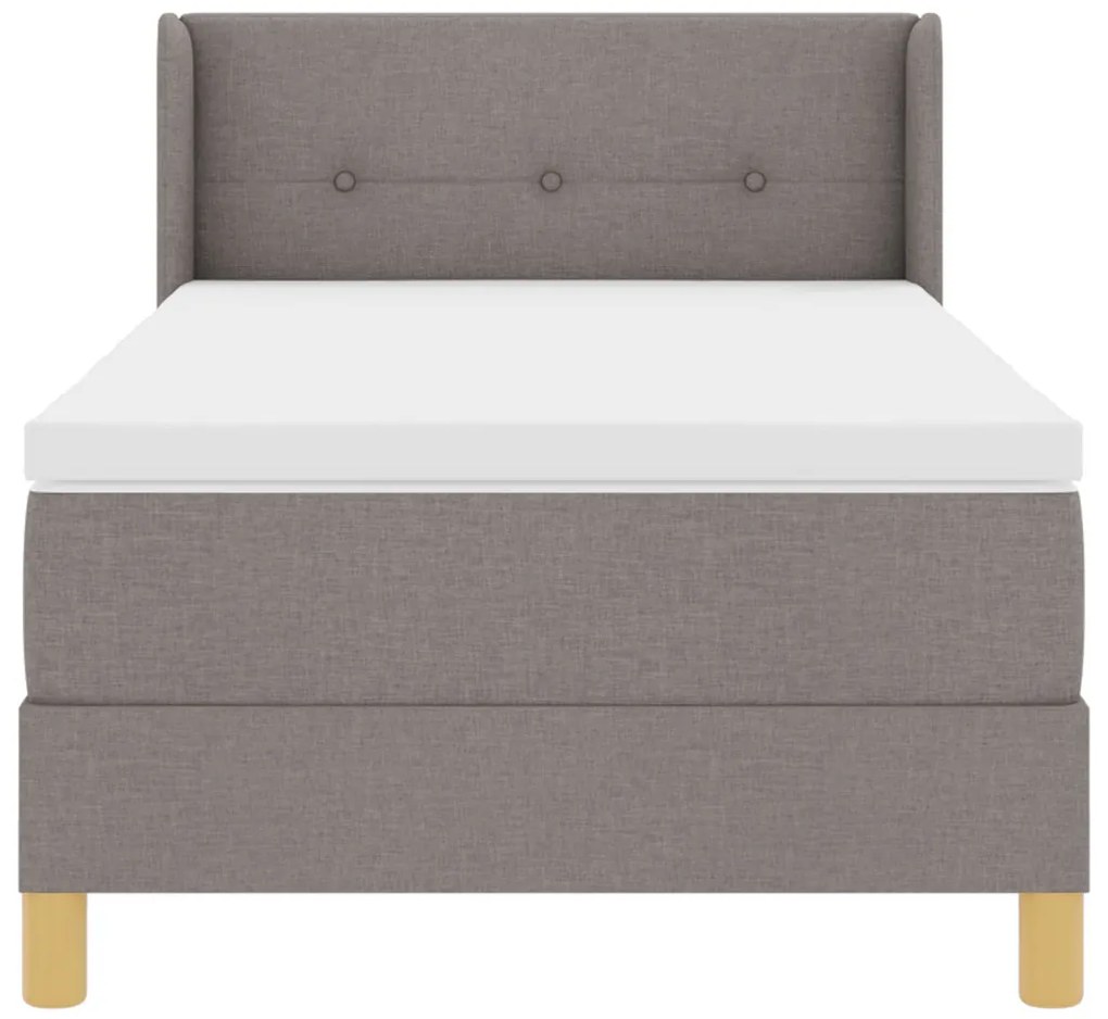 Boxspring ágy matrac 80 x 200 cm, taupe színű, szövet