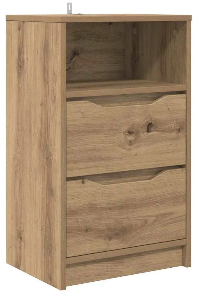 vidaXL Éjjeli asztal fiókkal Artisan tölgy 40 x 30 x 467 cm Faanyag
