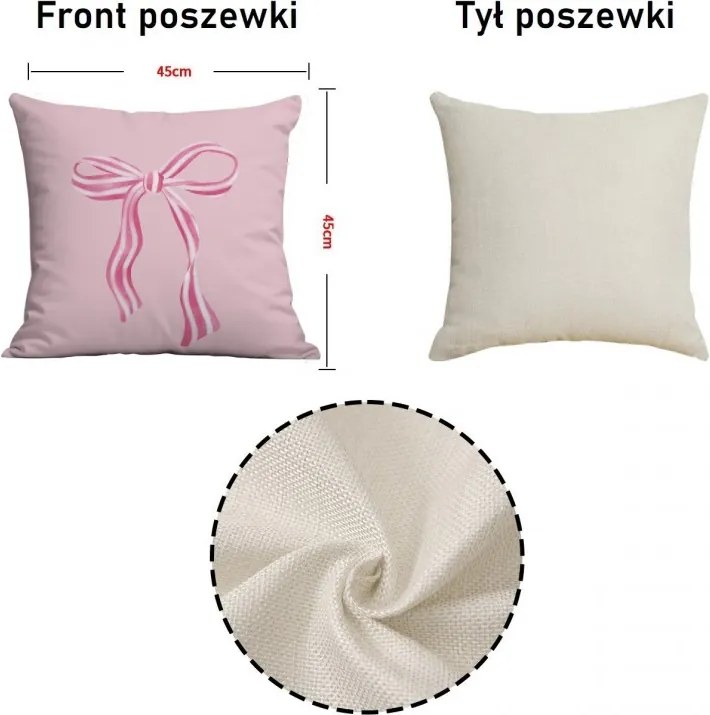 Párnahuzat PINKARA 45x45 cm, rózsaszínű