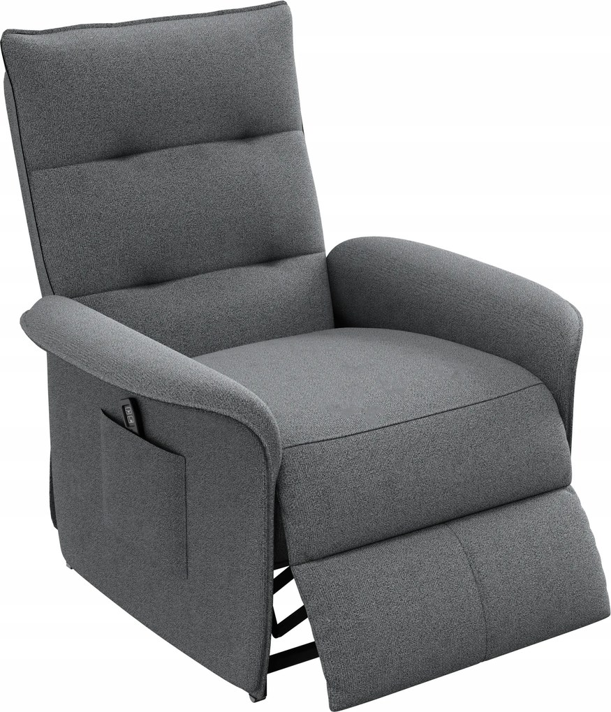 Flexispot összecsukható elektromos fotel lábtartóval, sötétszürke, kényelmes