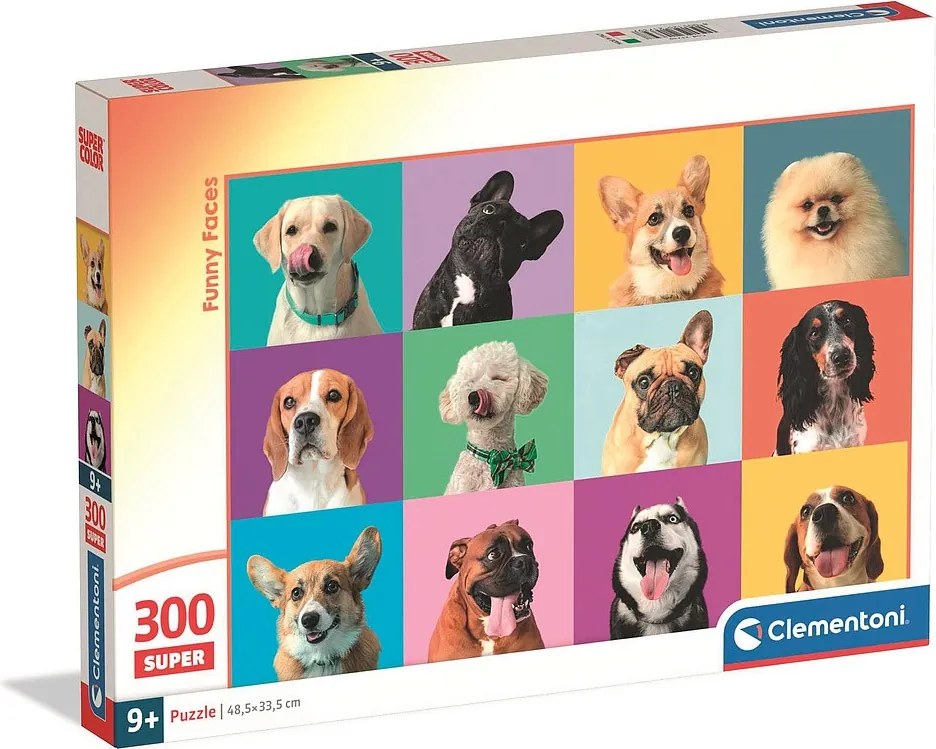 Állatos Funny Faces 300 db-os puzzle Clementoni