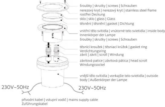 LED Kültéri felhajtó lámpa ROAD LED/0,5W/230V IP67 3000K