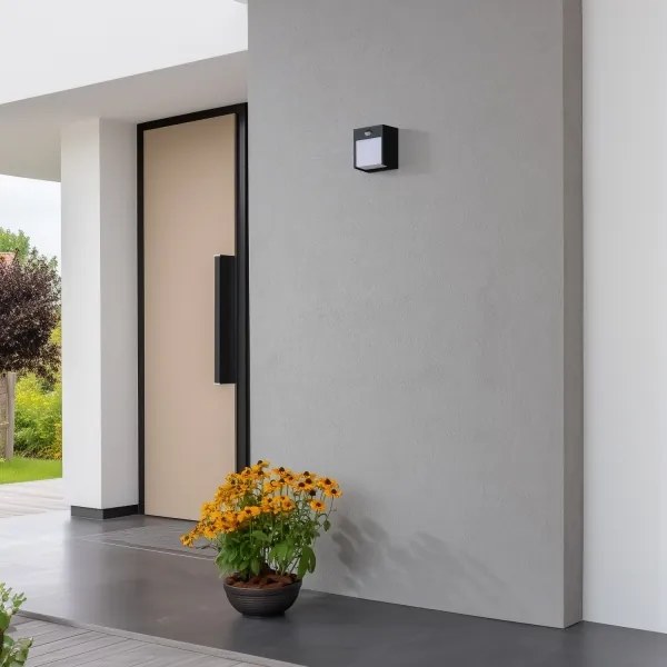 Brilagi-LED kültéri fali lámpa szenzorral TERNI LED/12W/230V fekete IP44