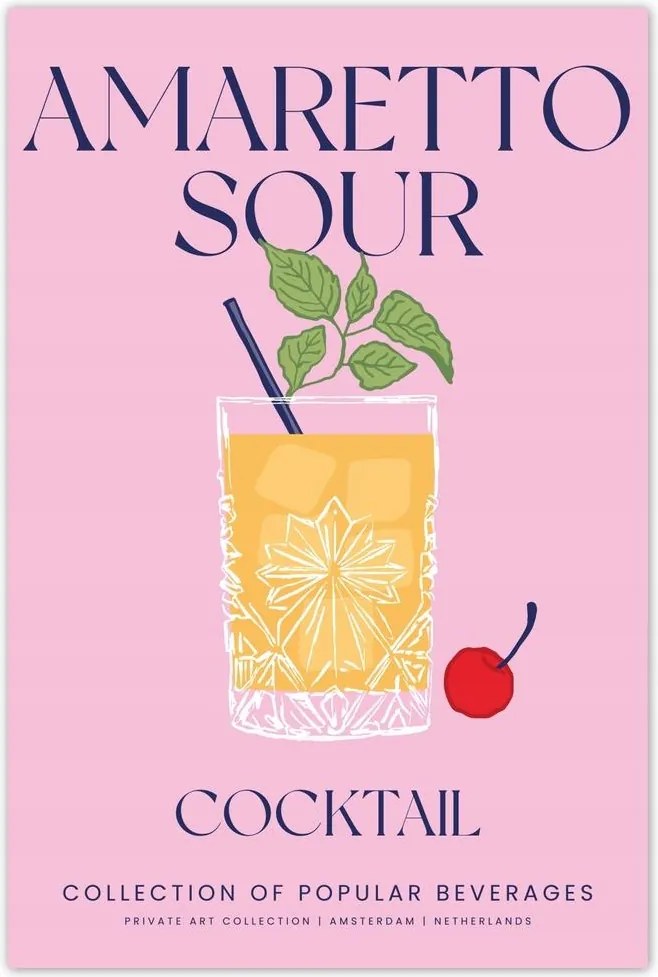 Poszterek 40x60 Ital Amaretto Sour Alkoholos koktél