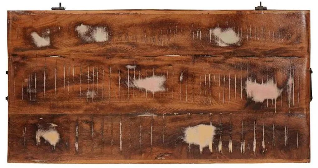 Tároló Doboz zárral 70 x 35 x 40 cm tömör újrahasznosított fa