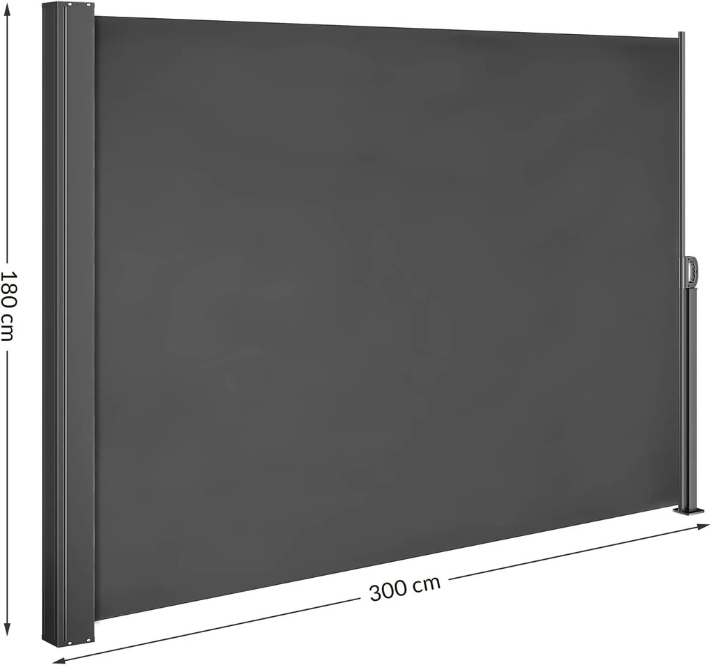 NOSARA oldalárnyékoló teraszra, 180x300cm, antracit Casaria