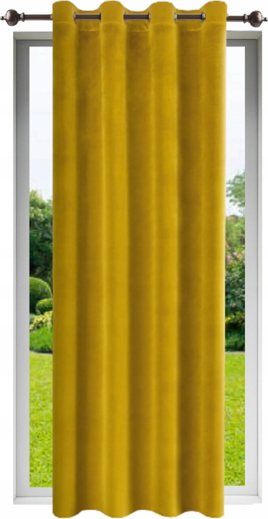 Vélúr függöny 140x250 cm, karikás, sima függöny nappaliba, különböző méretekben