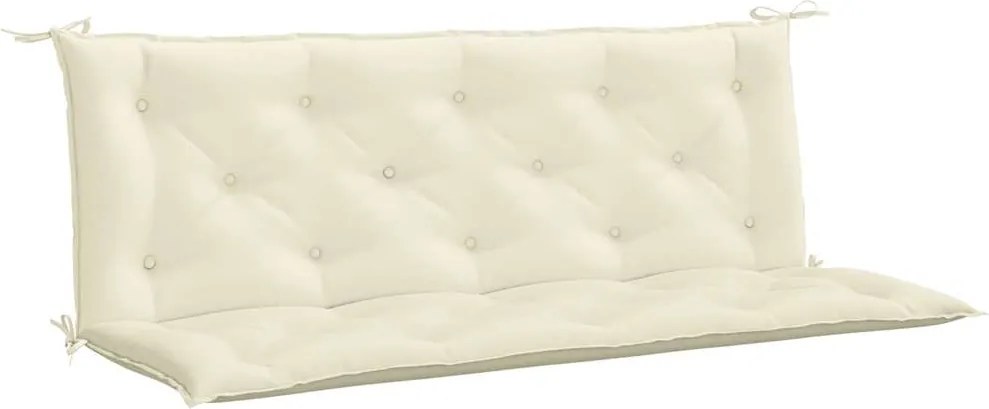 vidaXL krémfehér oxford szövet kerti padpárna 150 x (50+50) x 7 cm