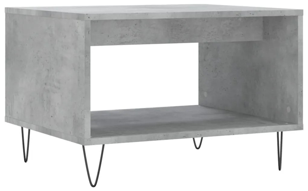 Betonszürke szerelt fa dohányzóasztal 60 x 50 x 40 cm