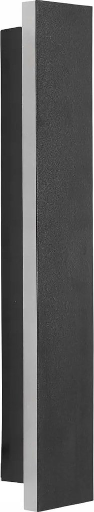 Hosszú fali lámpa villa fekete vízálló Ip65 vas akril kültéri