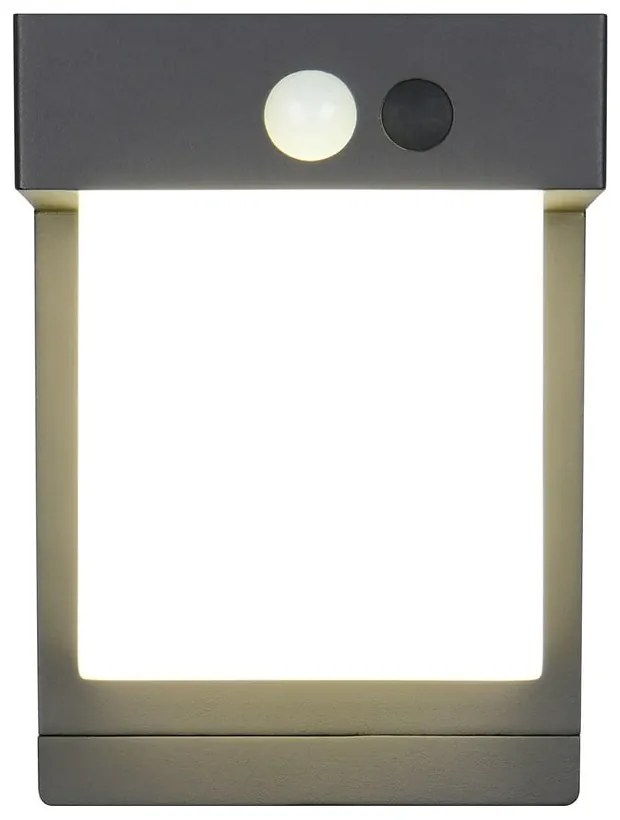 Napelemes LED fali kültéri lámpa (magasság 14 cm) Colombo – Reality