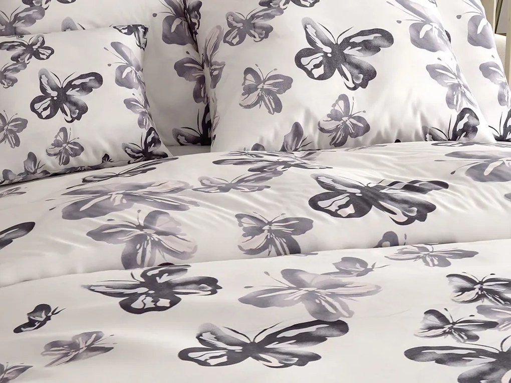 BLACK BUTTERFLY krém mikroszálas ágyneműhuzat Ágyneműhuzat mérete: 2 db 70 x 80 cm | 160 x 200 cm