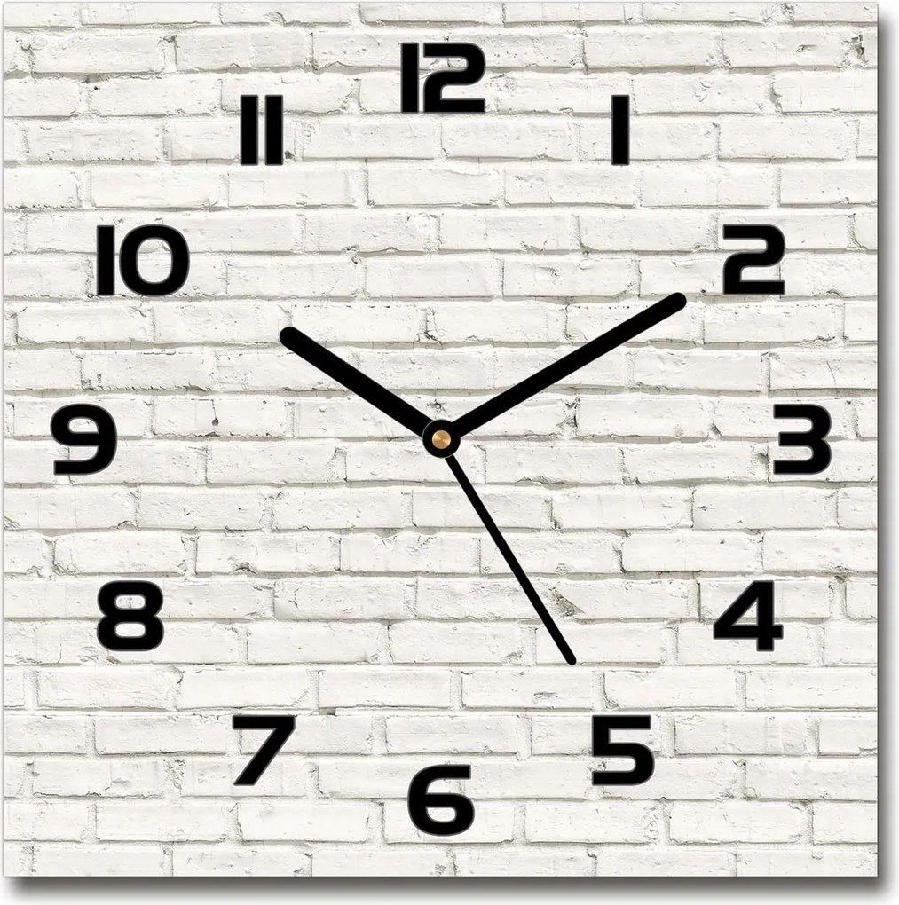 Csendes üveg falióra Tégla falióra 30x30