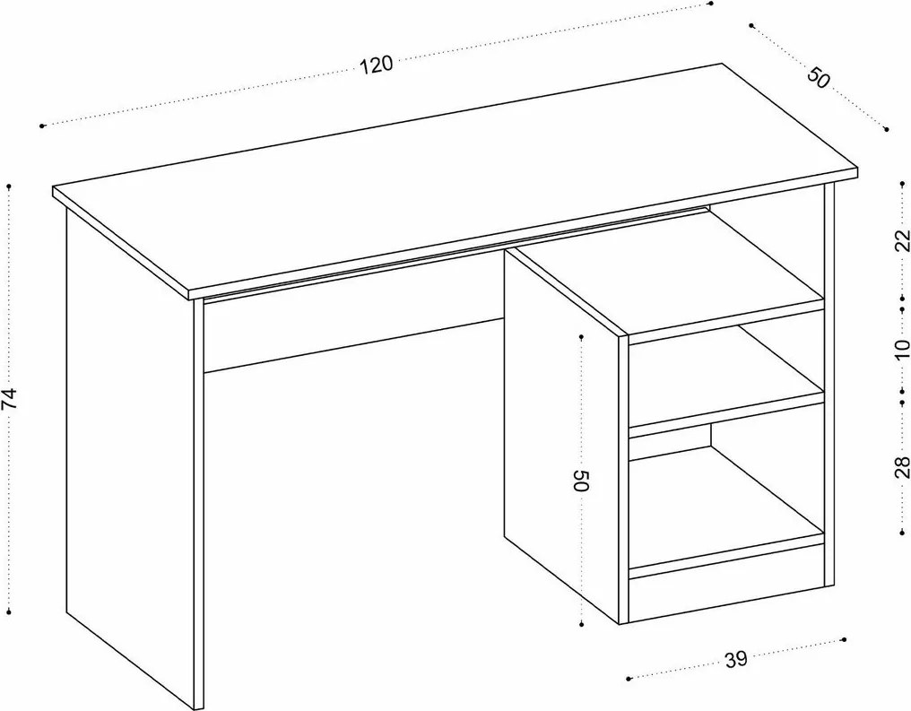Bahar White íróasztal