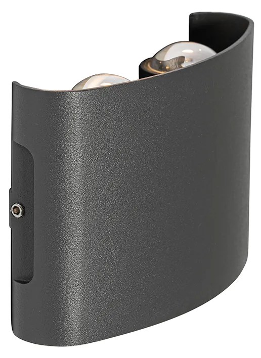 Kültéri fali lámpa sötétszürke, LED-del, 4-lámpás, IP54 - Silly