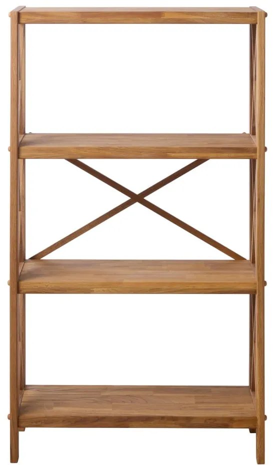 Natúr színű tölgyfa polcos állvány 70x124 cm X-Shelf – Unique Furniture