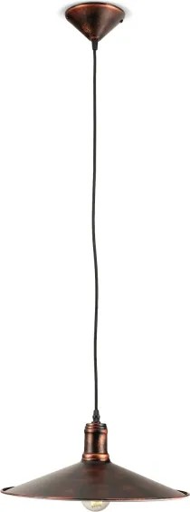 BRILAGI - Kábeles függeszték FORGE 1xE27/60W/230V, átm. 36 cm, patina/réz