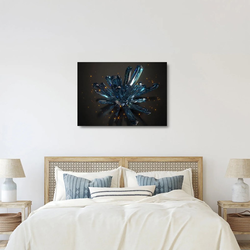 Kristály kép (üvegen) (70x50 cm)