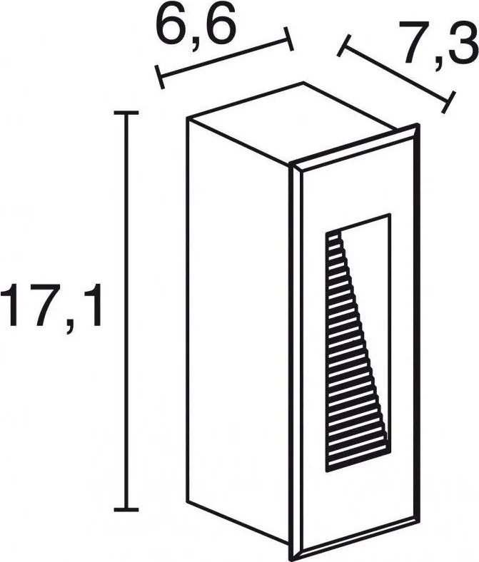 NOVOLUX 543A-L0103A-03 DAMBEL Kültéri Falba Építhető Lámpa Szürke LED IP65