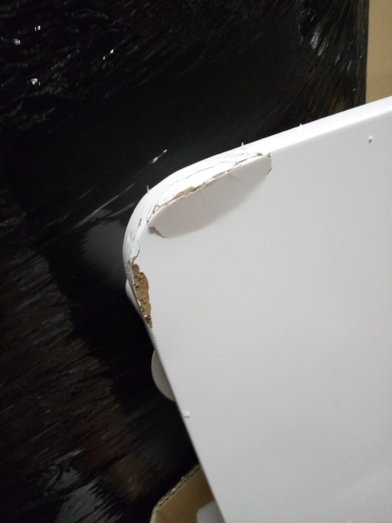 AKCIÓ Fehér étkezőasztal BERGEN 120x80 cm II. osztály