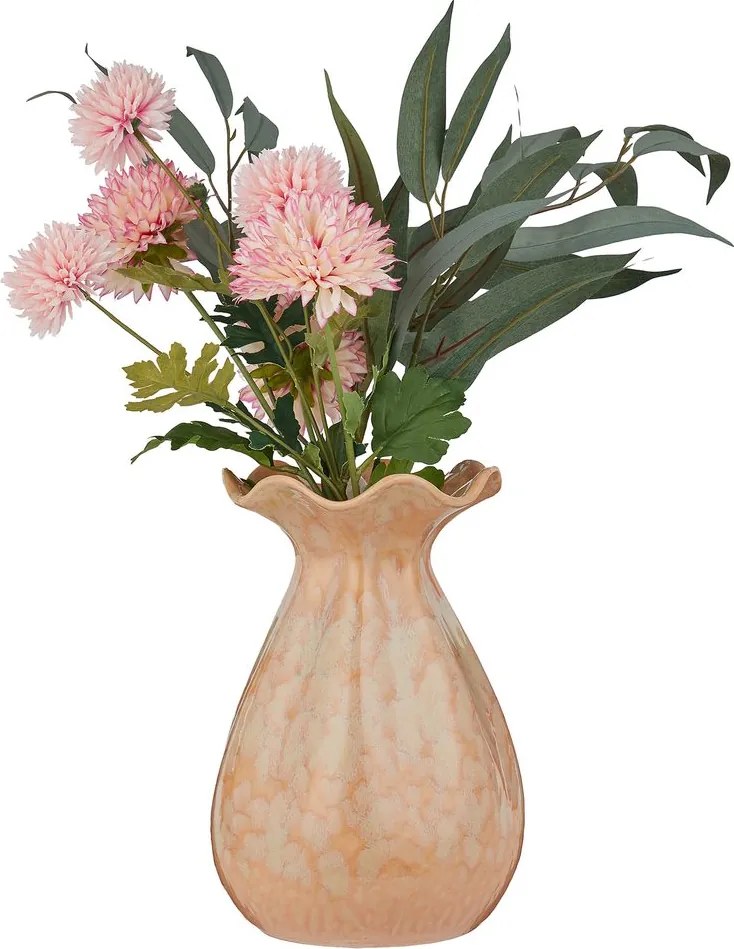 FLORA kerámia váza 26cm , bézs