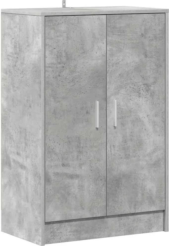 vidaXL betonszürke szerelt fa cipősszekrény 60 x 35 x 92 cm