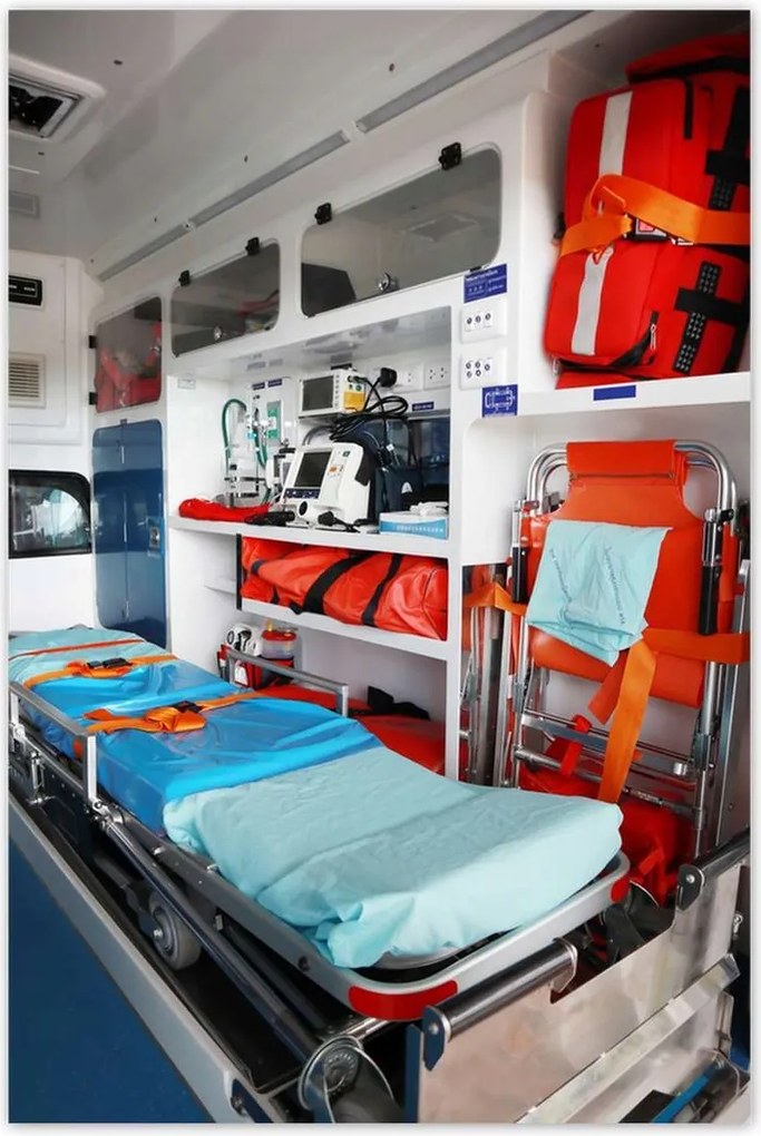Poszterek 60x90 Mentőautó belseje orvostudomány