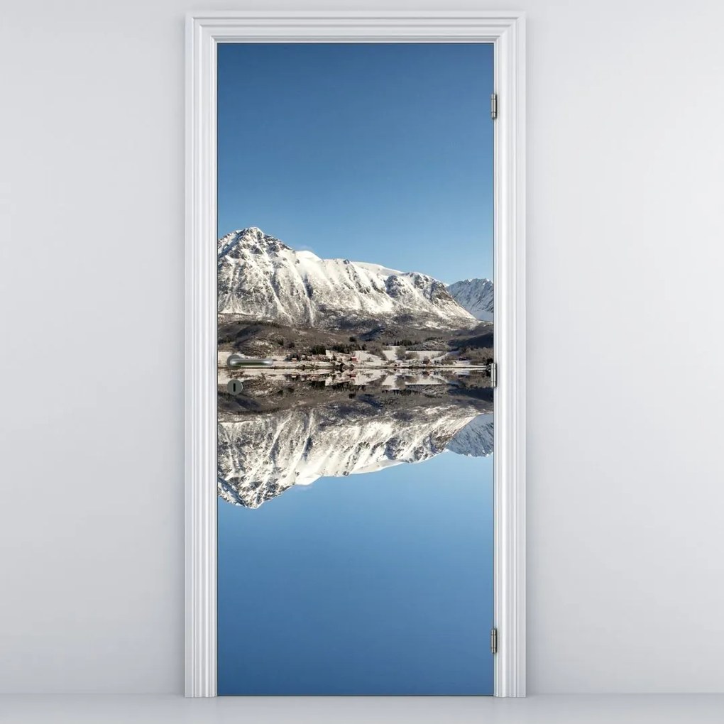 Fotótapéta ajtóra - A hegyek tükörképe (95x205cm)