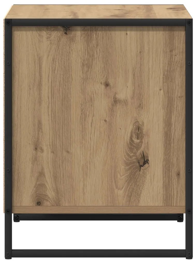 vidaXL Éjjeli asztal fiókkal Művészi tölgy 50 x 39,5 x 50 cm Faanyag