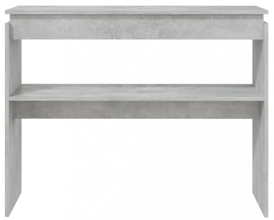 betonszürke szerelt fa tálalóasztal 102 x 30 x 80 cm