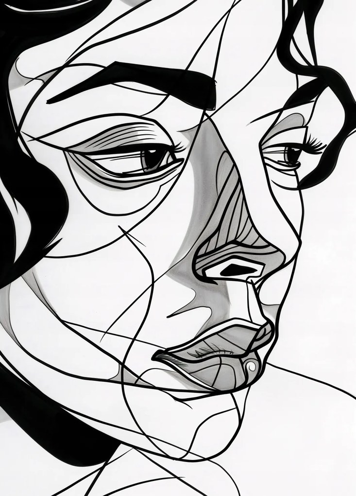 Poszter 39,5x55cm Női portré