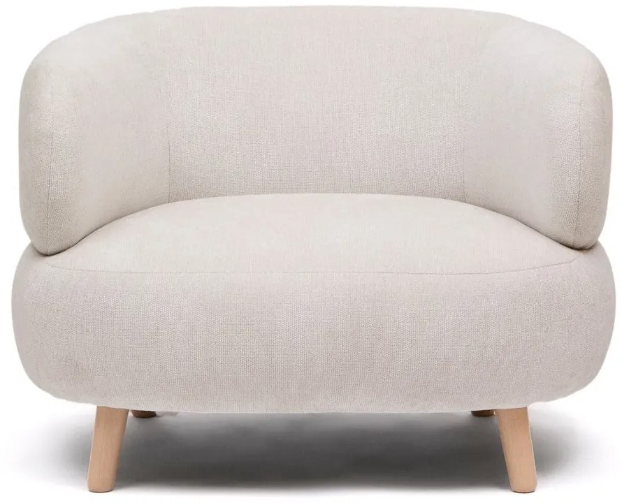 Bézs zsenília fotel Luisa – Kave Home