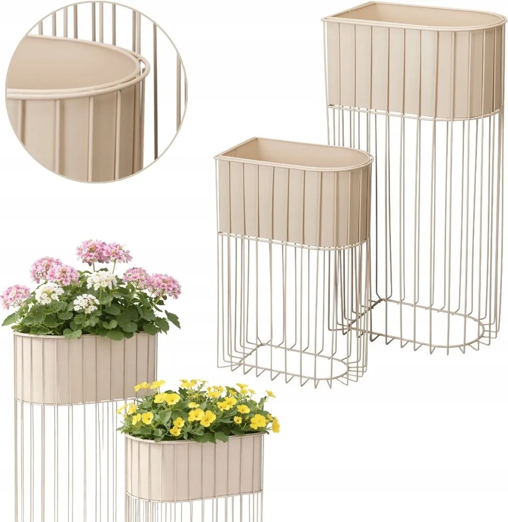 Virágtartók Állvány Szett Homokszőnyeg Növények Áttört Virágok