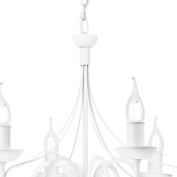 Csillár láncon DONATO 6xE14/40W/230V fehér