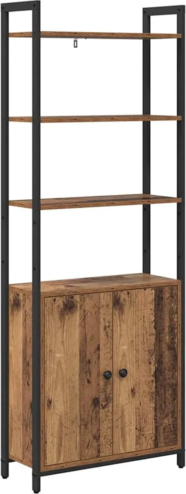 vidaXL Könyvespolc Öreg fa 60 x 24 x 161 cm Faanyag