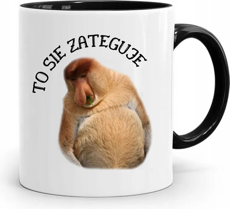 Bögre Fekete Hordozó Janusz Ez Ajándék Nyomtatott Fotóval