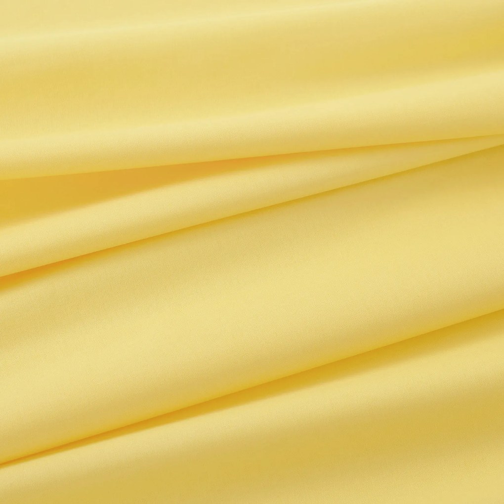 Goldea gyermek pamut lepedő kiságyba - sárga 70 x 140 cm