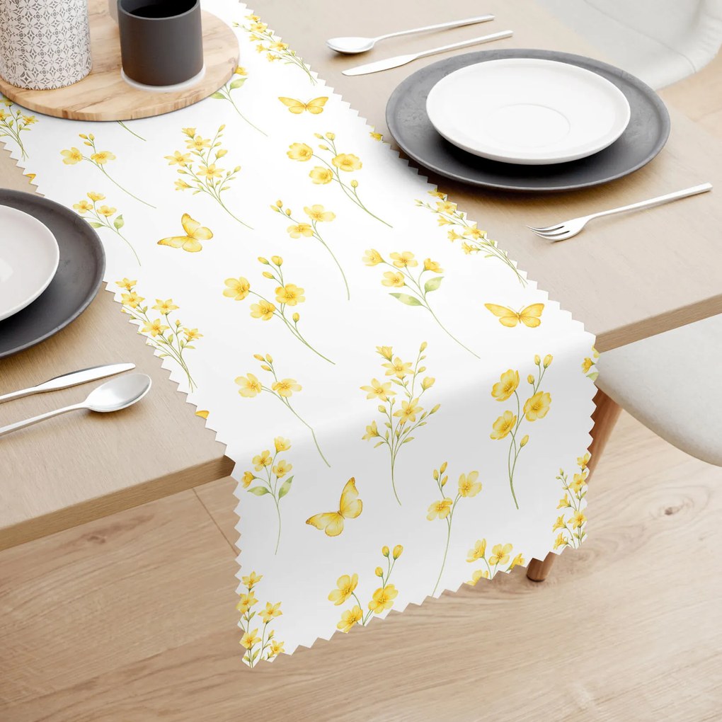 Goldea teflonbevonatú asztali futó - sárga rét 50x120 cm